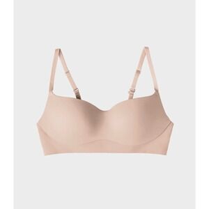EBY Women Seamless Wireless Bra Nude Beige Adjustable Straps Size S
